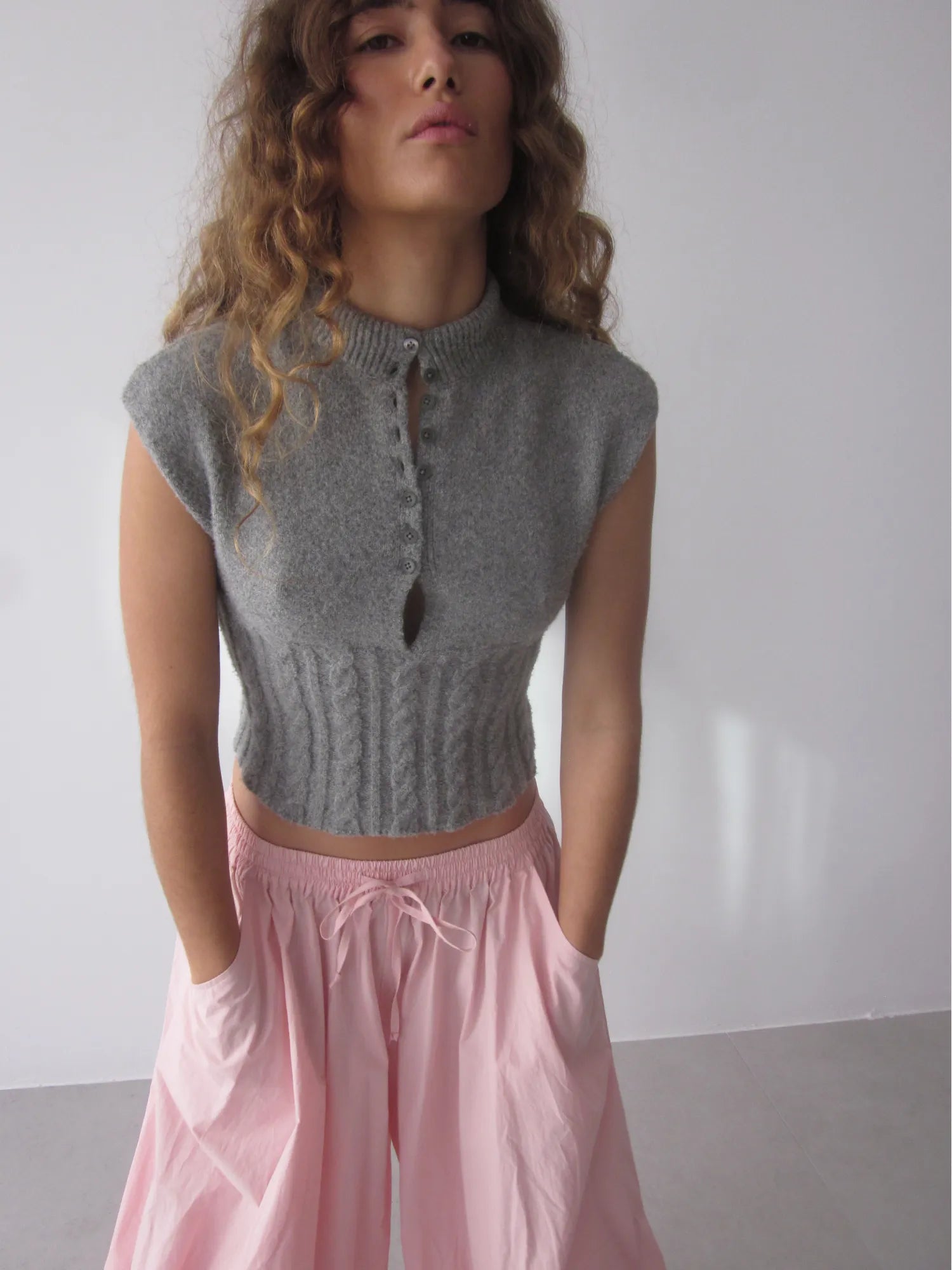Orchid Grey Top
