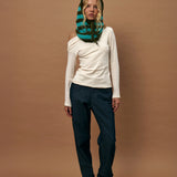 Cagoule vert polaire.