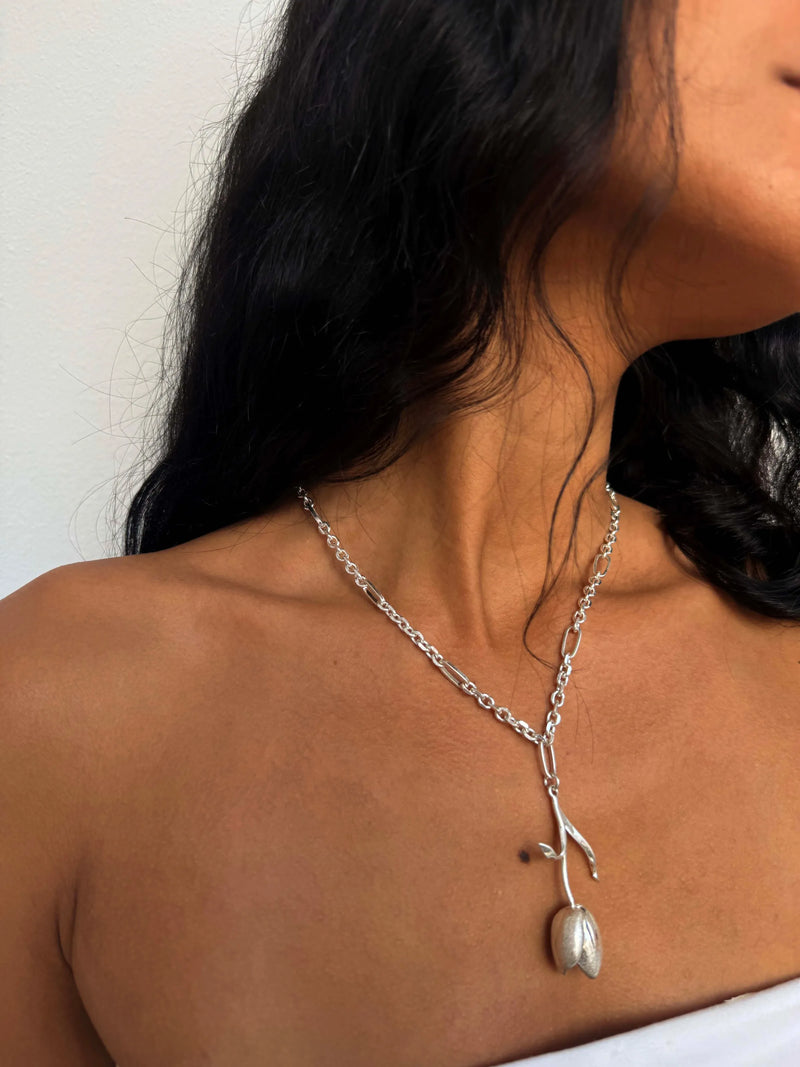 Primrose Silver Necklace