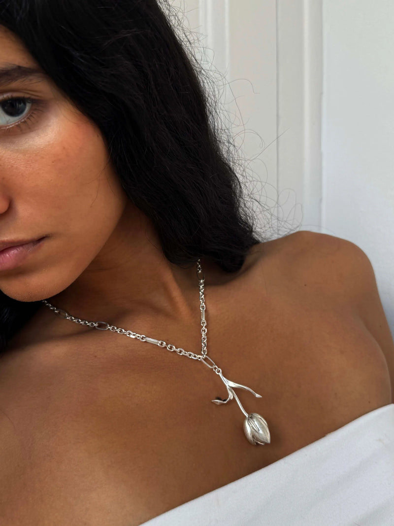 Primrose Silver Necklace