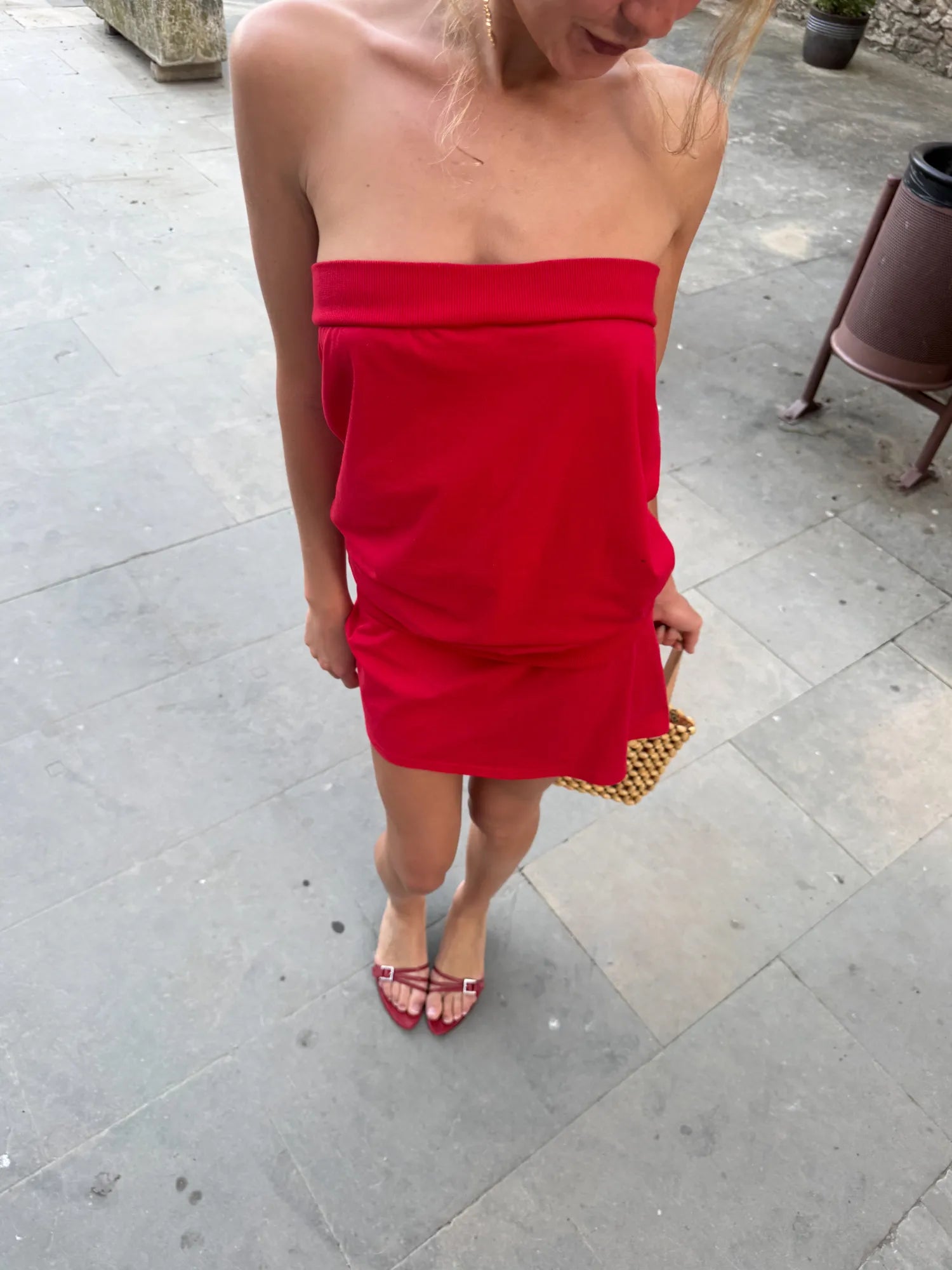 red cover up dress Red Caps Dress – susmies