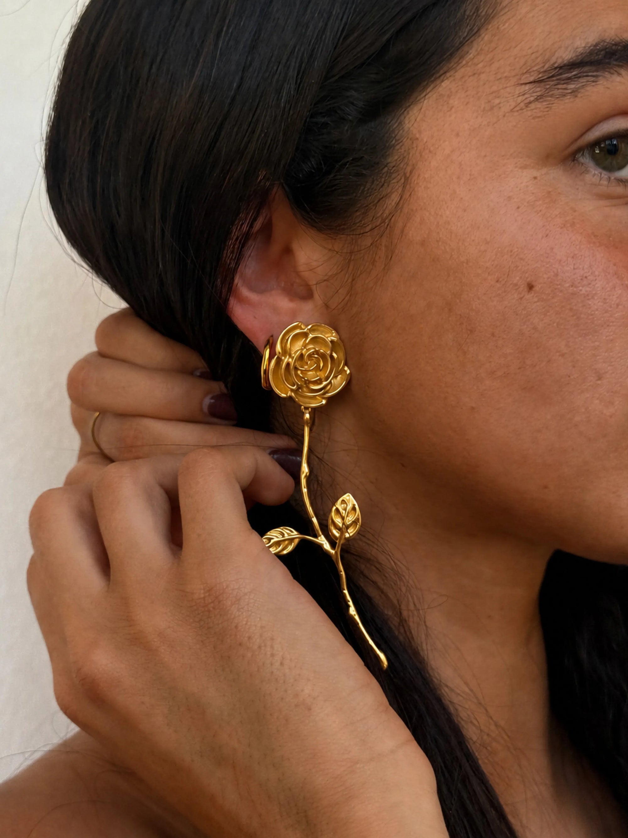 Rouge Gold Boucle d'oreille