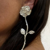 Rouge Silver Boucle d'oreille