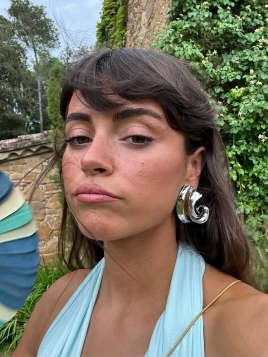 Silver Wave Earrings