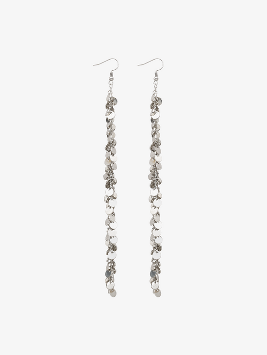 Tinsel Silver Earrings