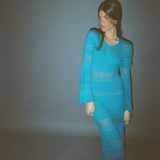 Serranito Long Dress - Blue