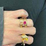 NOMEOLVIDES Double Pink Ring